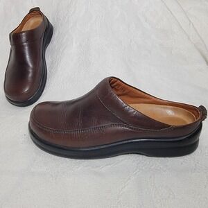 Footprints By Birkenstock Ashby Mules Brown Leather Sz 38 US 7-7. 5 Portugal EUC